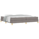 vidaXL Boxrugós ágy matracmal Tópszínű 200 x 200 cm szövet
