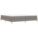 vidaXL Boxrugós ágy matracmal Tópszínű 200 x 200 cm szövet