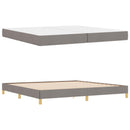 vidaXL Boxrugós ágy matracmal Tópszínű 200 x 200 cm szövet