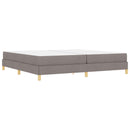 vidaXL Boxrugós ágy matracmal Tópszínű 200 x 200 cm szövet