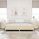 vidaXL Boxrugós ágy matracmal Krém 200 x 200 cm szövet