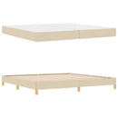 vidaXL Boxrugós ágy matracmal Krém 200 x 200 cm szövet