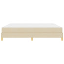 vidaXL Boxrugós ágy matracmal Krém 200 x 200 cm szövet
