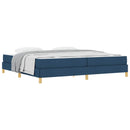 vidaXL Boxrugós ágy matracmal Kék 200 x 200 cm szövet