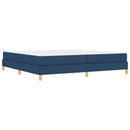 vidaXL Boxrugós ágy matracmal Kék 200 x 200 cm szövet