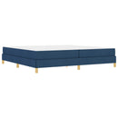 vidaXL Boxrugós ágy matracmal Kék 200 x 200 cm szövet