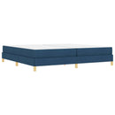 vidaXL Boxrugós ágy matracmal Kék 200 x 200 cm szövet