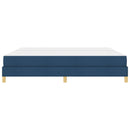 vidaXL Boxrugós ágy matracmal Kék 200 x 200 cm szövet