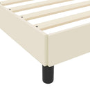 vidaXL Ágykeret matracmal Krém 90 x 200 cm szövet