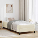 vidaXL Ágykeret matracmal Krém 90 x 200 cm szövet