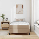 vidaXL Ágykeret matracmal Cappuccino 90 x 200 cm szövet