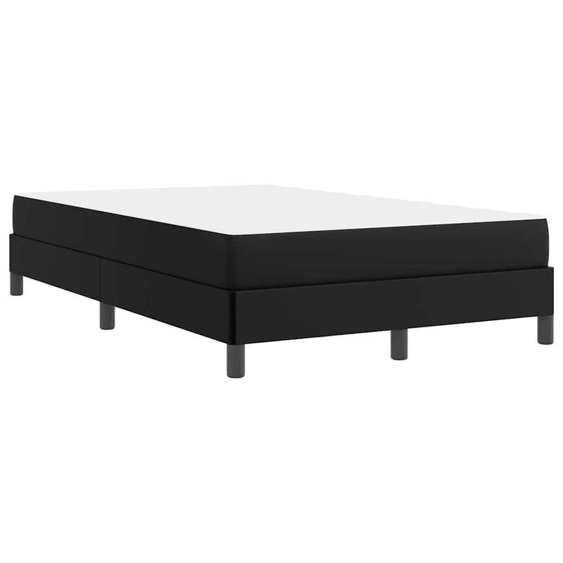 vidaXL Ágy matracmal Fekete 120 x 190 cm Műbőr