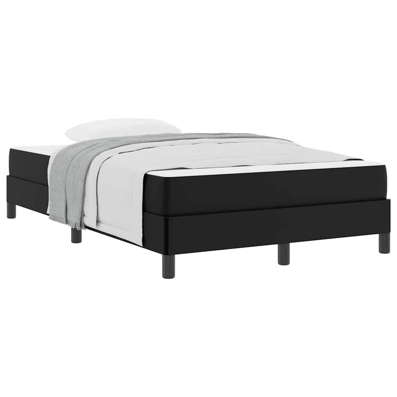 vidaXL Ágy matracmal Fekete 120 x 190 cm Műbőr
