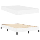 vidaXL Ágykeret matracmal Tiszta Fehér 120 x 200 cm szövet
