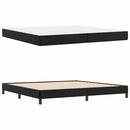 vidaXL Ágykeret matracmal Fekete 200 x 200 cm szövet