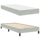 vidaXL Boxrugós ágy matracmal Világosszürke 80 x 200 cm szövet