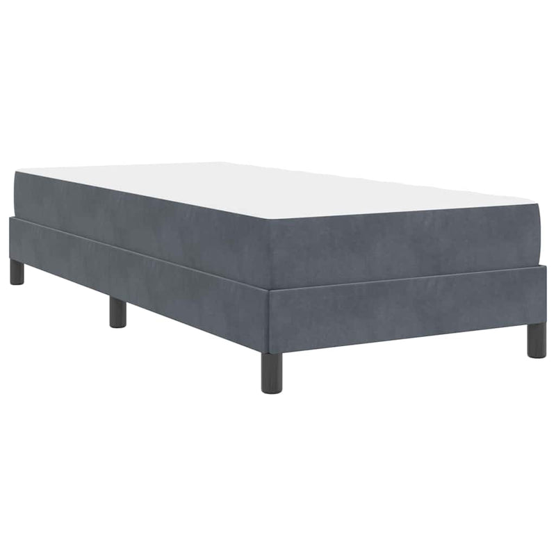 vidaXL Boxspring ágy matraccal Sötétszürke 80 x 200 cm Bársony