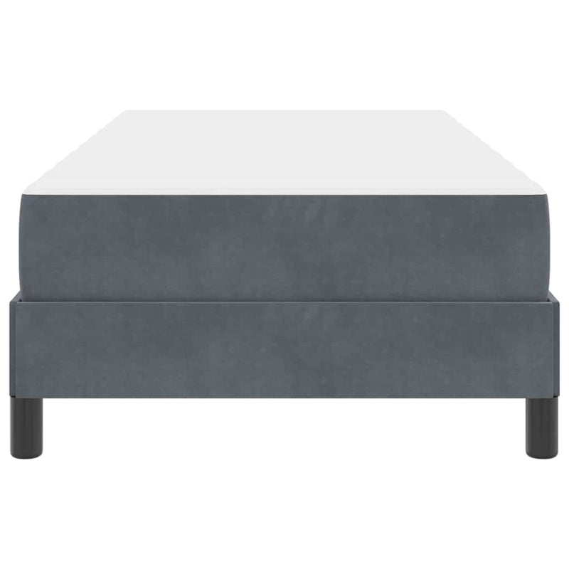 vidaXL Boxspring ágy matraccal Sötétszürke 80 x 200 cm Bársony