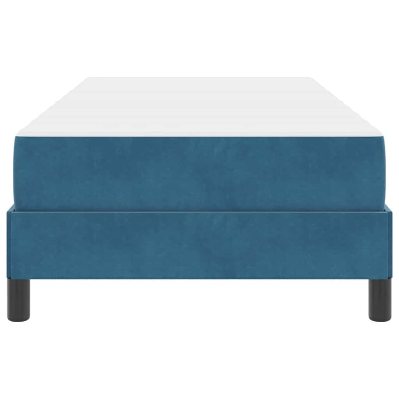 vidaXL Boxspring ágy matraccal matracmal Sötét kék 80 x 200 cm Bársony