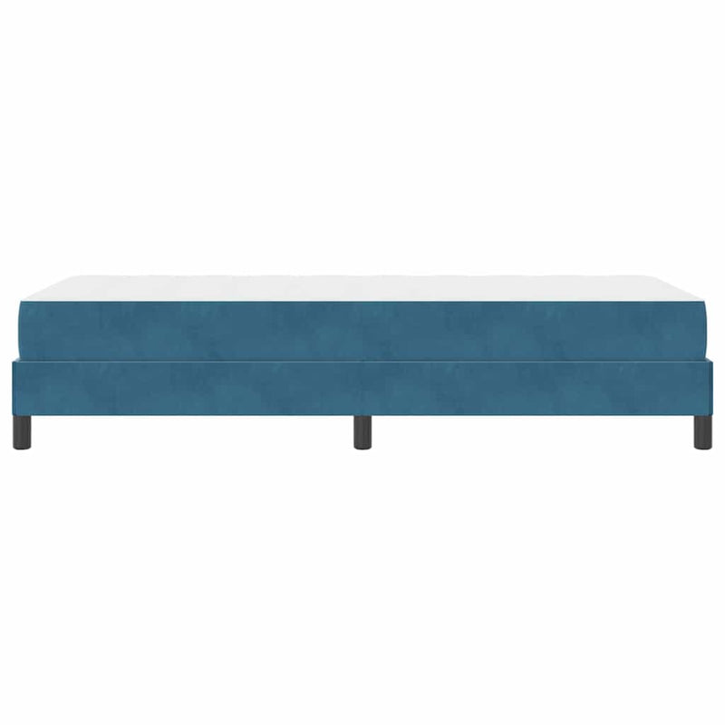 vidaXL Boxspring ágy matraccal matracmal Sötét kék 80 x 200 cm Bársony