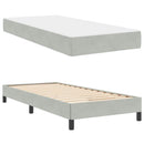 vidaXL Boxspring ágy matraccal Világosszürke 90 x 190 cm Bársony