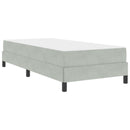 vidaXL Boxrugós ágy matracmal Világosszürke 90 x 190 cm szövet