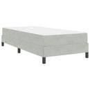 vidaXL Boxrugós ágy matracmal Világosszürke 90 x 190 cm szövet