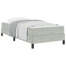 vidaXL Boxspring ágy matraccal Világosszürke 90 x 190 cm Bársony