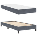 vidaXL Boxrugós ágy matracmal Sötétszürke 90 x 190 cm szövet