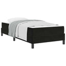 vidaXL Boxrugós ágy matracmal Fekete 90 x 190 cm szövet