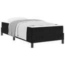 vidaXL Boxspring ágy matraccal matracmal Fekete 90 x 190 cm Bársony