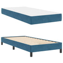 vidaXL Boxrugós ágy matracmal Sötét kék 90 x 190 cm szövet
