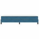 vidaXL Boxrugós ágy matracmal Sötét kék 90 x 190 cm szövet