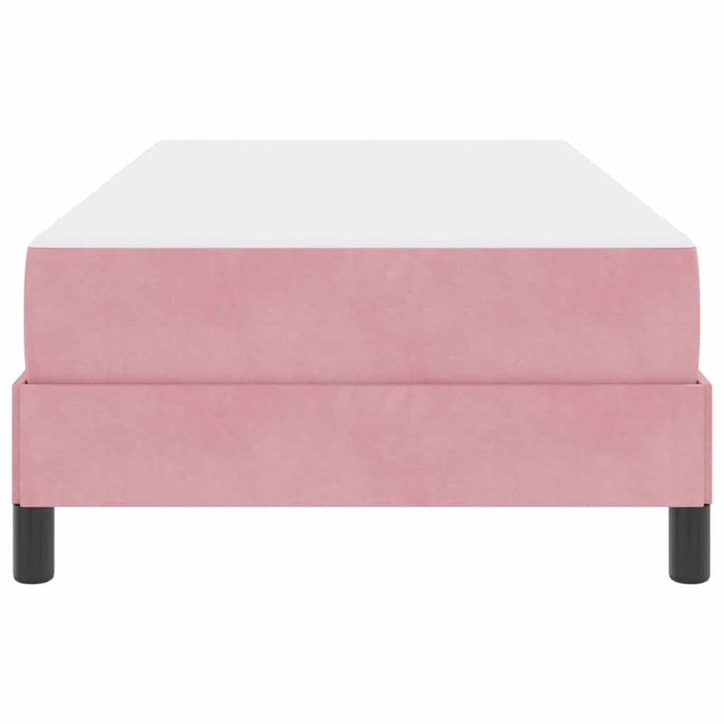 vidaXL Boxspring ágy matraccal matracmal Rózsaszín 90 x 190 cm Bársony