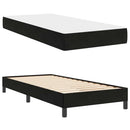 vidaXL Boxrugós ágy matracmal Fekete 90 x 200 cm szövet