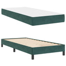 vidaXL Boxrugós ágy matracmal Sötétzöld 90 x 200 cm szövet