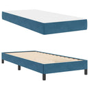 vidaXL Boxspring ágy matraccal matracmal Sötét kék 90 x 200 cm Bársony
