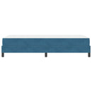 vidaXL Boxrugós ágy matracmal Sötét kék 90 x 200 cm szövet