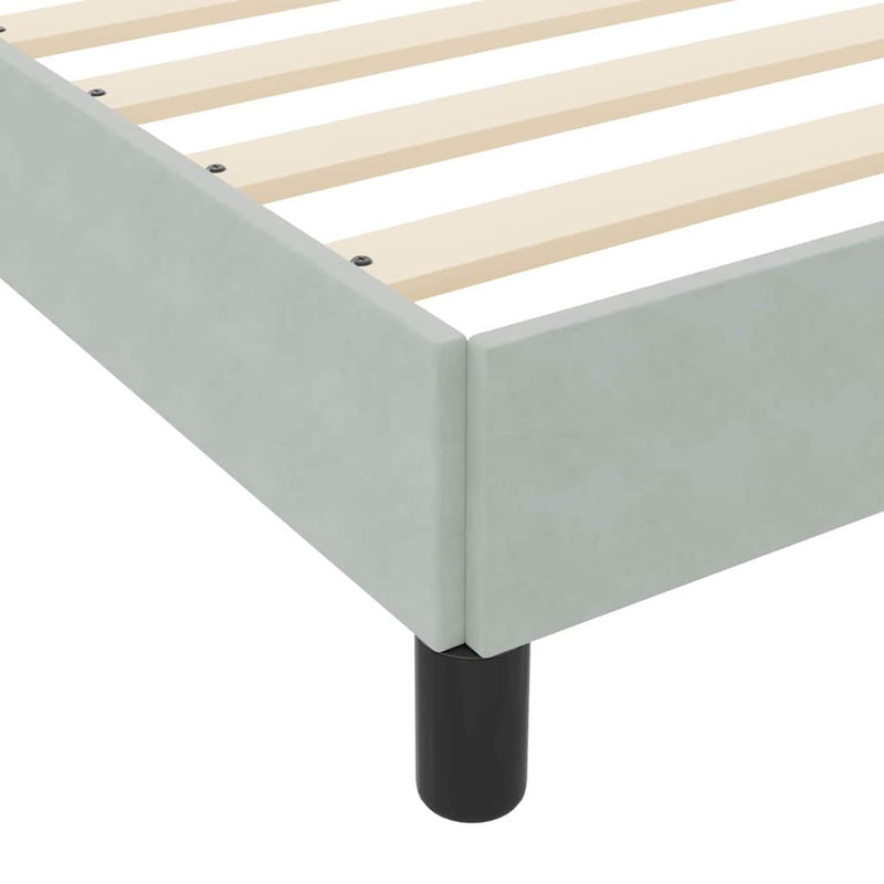 vidaXL Boxspring ágy matraccal Világosszürke 100 x 200 cm Bársony