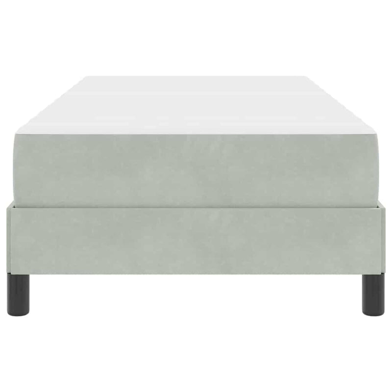 vidaXL Boxspring ágy matraccal Világosszürke 100 x 200 cm Bársony