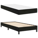 vidaXL Boxrugós ágy matracmal Fekete 100 x 200 cm szövet