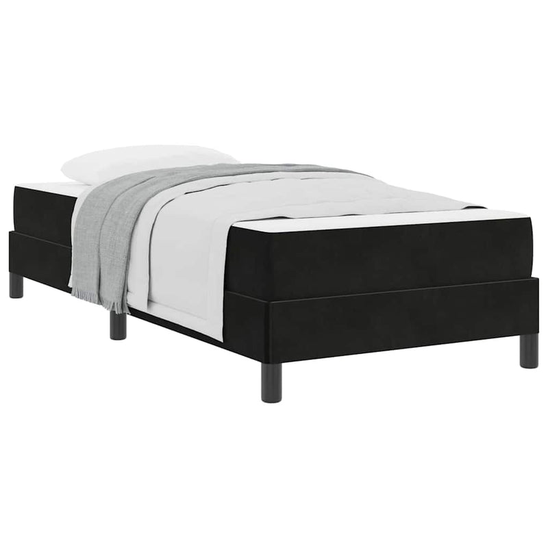 vidaXL Boxspring ágy matraccal matracmal Fekete 100 x 200 cm Bársony