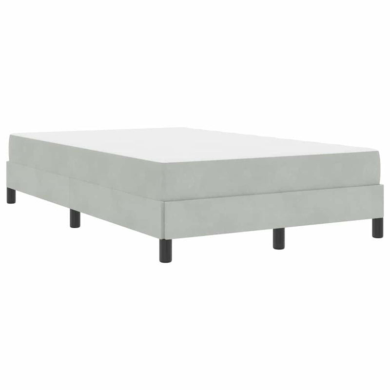 vidaXL Boxspring ágy matraccal Világosszürke 120 x 190 cm Bársony
