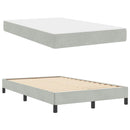 vidaXL Boxspring ágy matraccal Világosszürke 120 x 190 cm Bársony