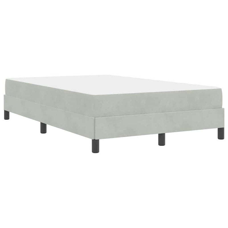 vidaXL Boxspring ágy matraccal Világosszürke 120 x 190 cm Bársony