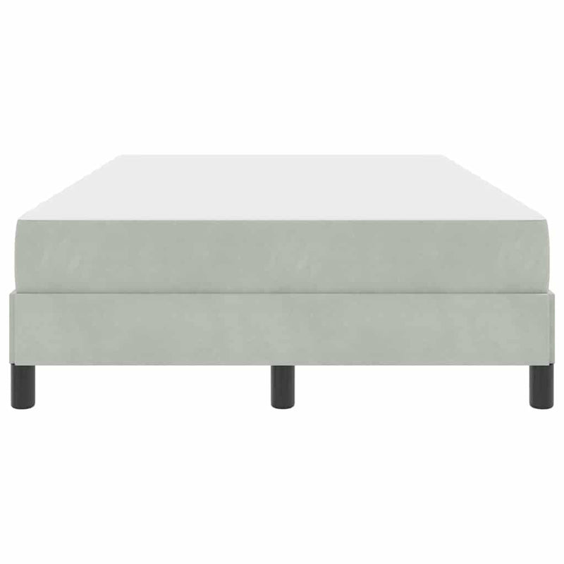 vidaXL Boxspring ágy matraccal Világosszürke 120 x 190 cm Bársony