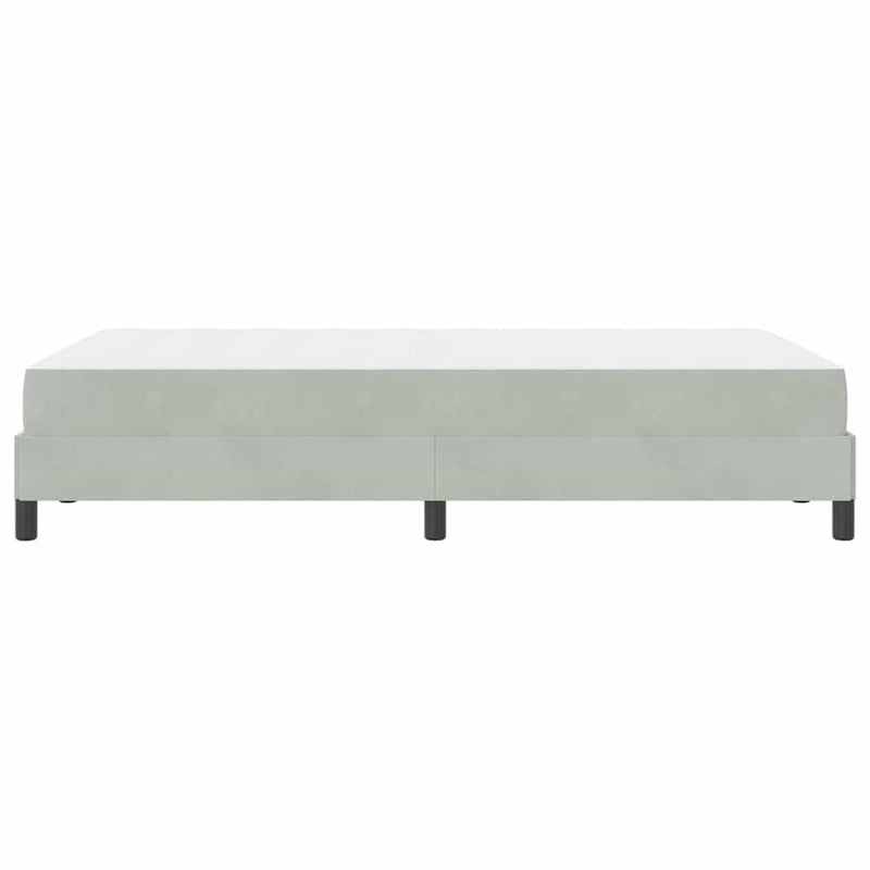 vidaXL Boxspring ágy matraccal Világosszürke 120 x 190 cm Bársony