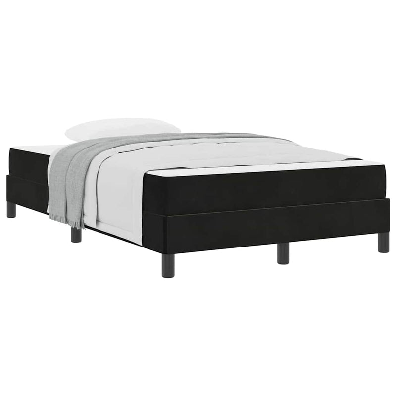 vidaXL Boxspring ágy matraccal matracmal Fekete 120 x 190 cm Bársony