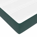 vidaXL Boxrugós ágy matracmal Sötétzöld 120 x 190 cm szövet