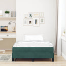vidaXL Boxrugós ágy matracmal Sötétzöld 120 x 190 cm szövet